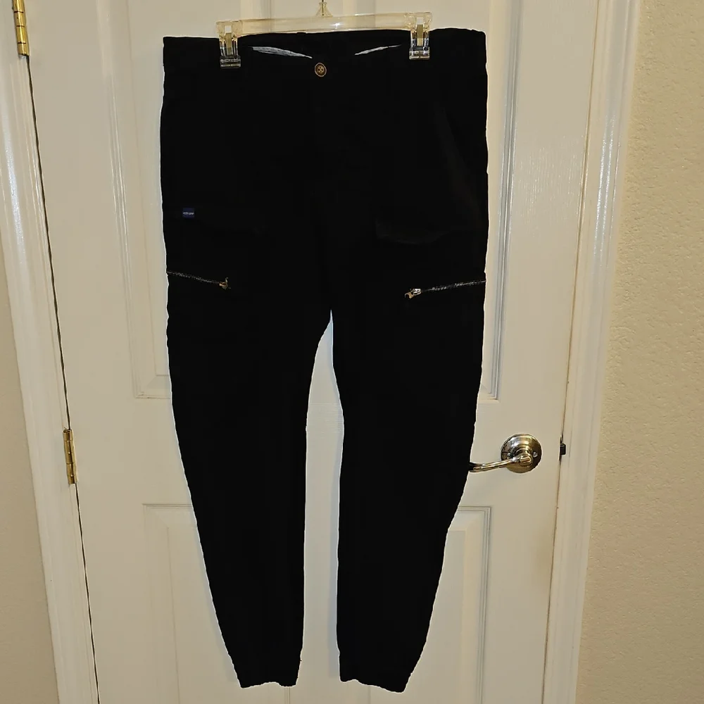 City Boy Men's Black Jogger Pants with Zip Pockets
